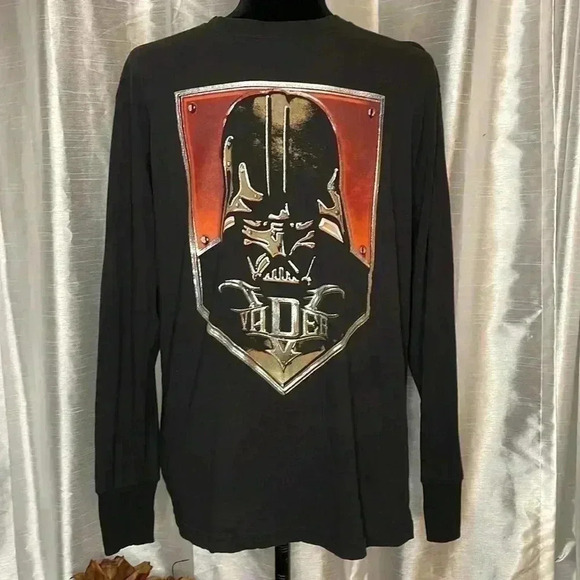 Star Wars Men’s Small Black Long Sleeve Darth Vader Graphic Tee - Picture 2 of 6